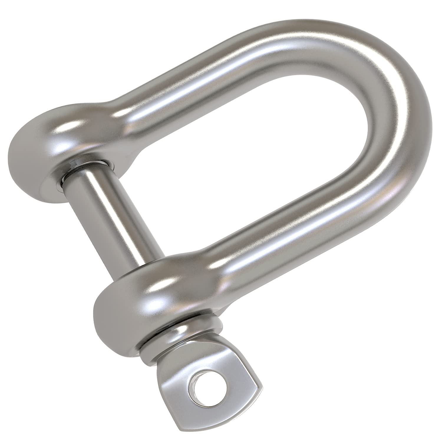 2 Pcs 3/8 Inch 10mm Screw Pin Anchor Shackle 304 Stainless Steel D Ring Shackle for Wirerope Lifting, Ship Anchor, Rope Bracelets Or Construction, Vehicle 2