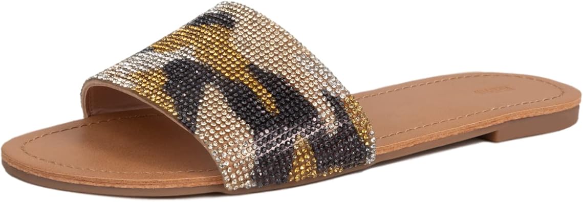 sparkle sandals slides