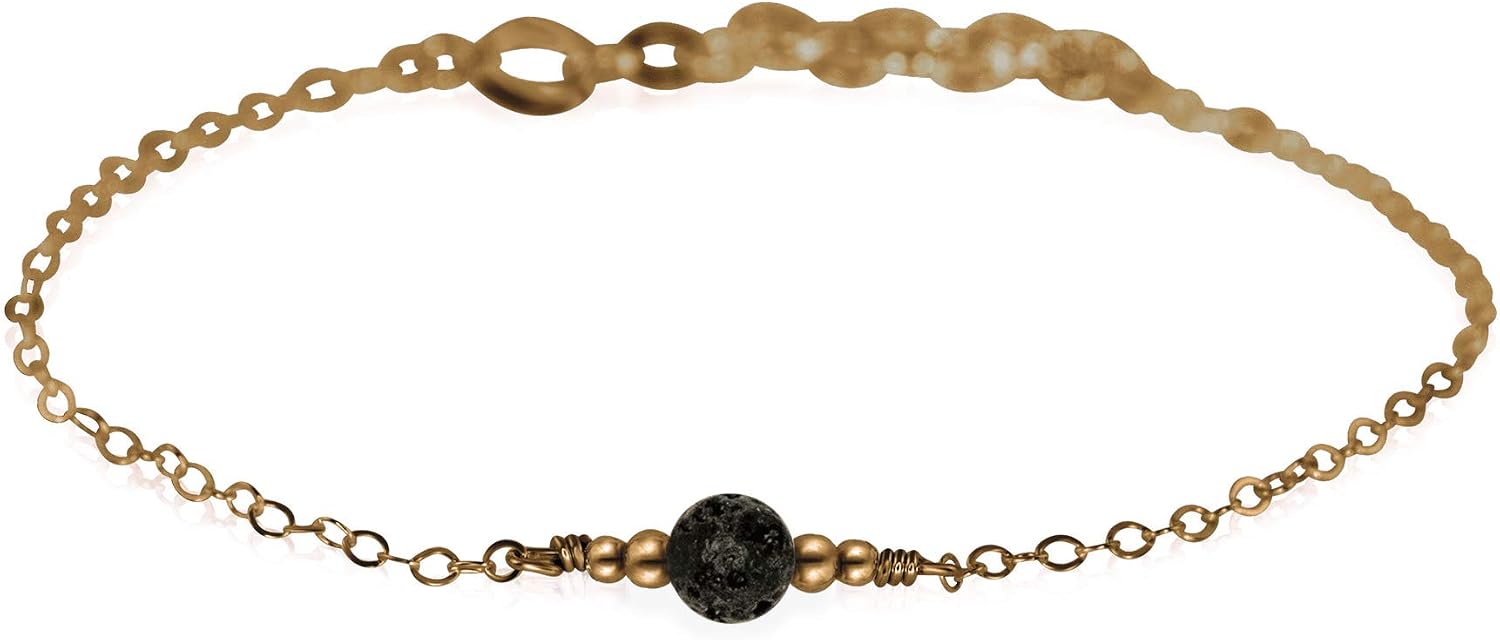 Luna Tide Lava Dainty Anklet in Bronze