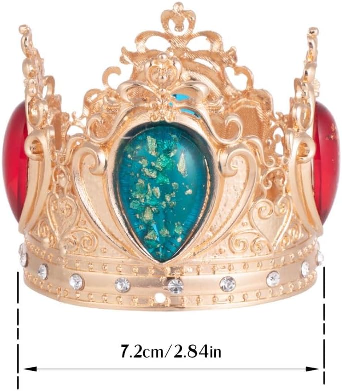 Yan Dream Princess Crown and Amulet BLue Clip-on Earrings Kit for Women Costume Accessories image 3