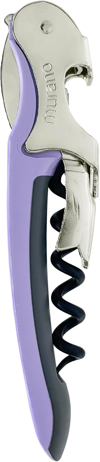 Franmara Soft-Touch Murano Two-Step Waiter Corkscrew with Nonstick Spiral (Orange)