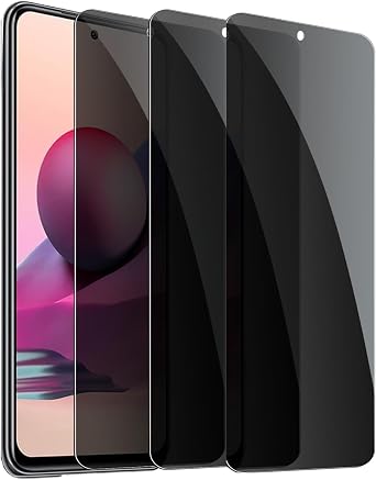 Pack of 3 Privacy Screen Protectors for Xiaomi Poco F2 Pro 9H Anti-Spy Tempered Glass Screen Protector for Xiaomi Poco F2 Pro - Fingerprint ID Not Supported