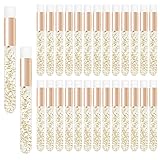 30PCS Crystal Lash Extension Cleanser Shampoo Brushes Peel Off Blackhead Brush Remover Tool,Nose Pore Deep Cleaning Brush For Eyelash Extensions (glittler gold)