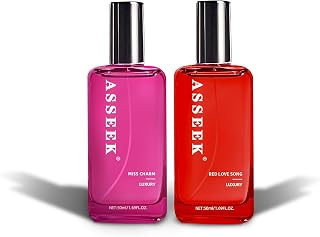 ASSEEK Luxury Perfume Set, Miss Charm & Red Love Song, 50ml Each, Floral Fruity Fragrance, 2 Count