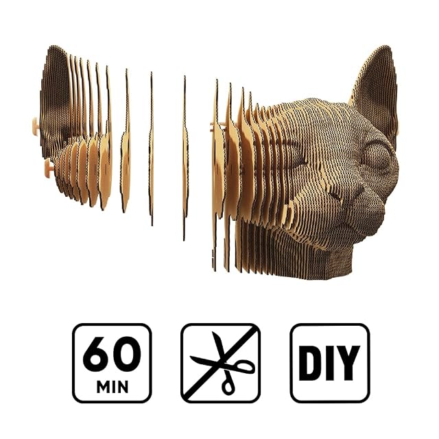 Foto 3 de 8 de CARTONIC Gato Sphynx Puzzle 3D de Cartón - Maqueta para Montar