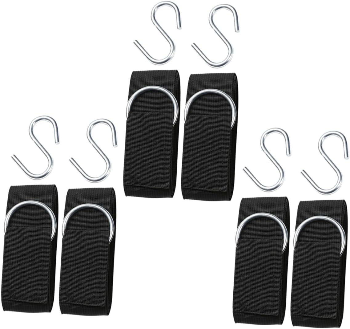VANZACK 6pcs Hammock Ropes Tree Straps for Swing Outdoor Camping Swing Hanging Kit Heavy Duty Rope s Hooks for Garden Tire Disc Web