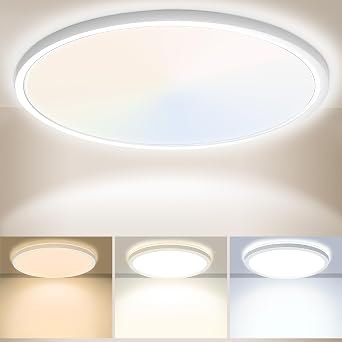 29CM LED Ceiling Light 24W 3200LM 3CCT IP54 Bathroom light White 1 Pack [Energy Class D]