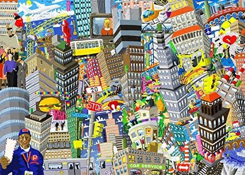 City Illustration Jigsaw Puzzles for Adults 1000 Piece Jigsaw Puzzles for Adults Puzzle 1000 Pieces Jigsaws Gifts