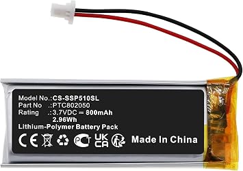 800mAh SRL-01 SP51 PTC802050 Battery Replacement Compatible for Sena J-Cruise II GT-Air II SRL2 SHOEI Neotec II 3.7V