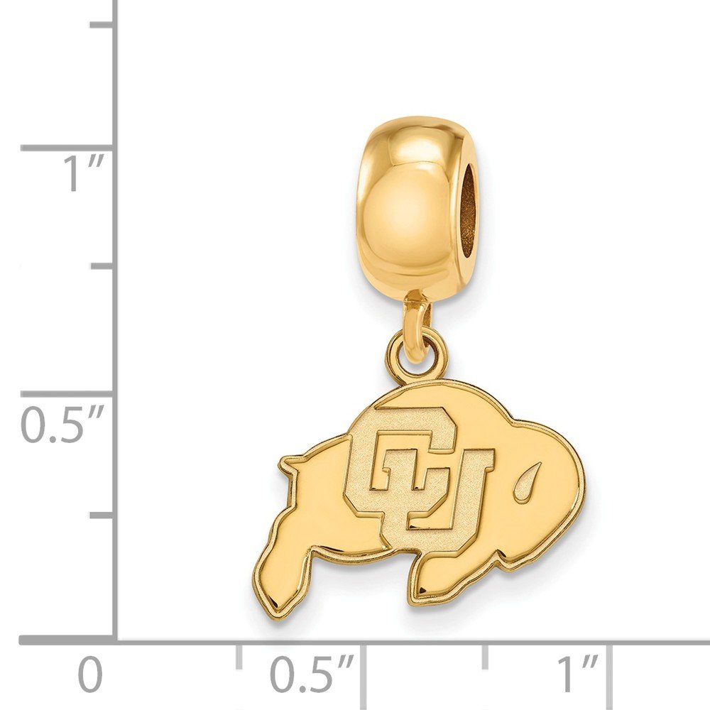 Colorado Bead Charm Small (1/2 Inch) Dangle (Gold Plated)