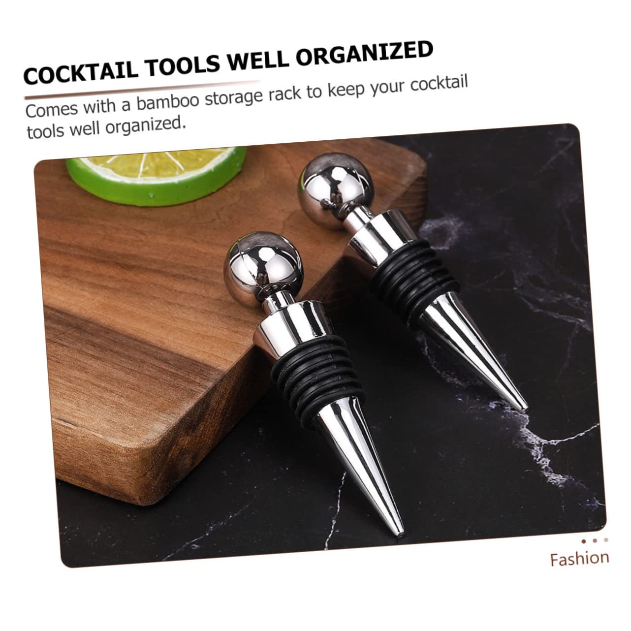 Cabilock Coctelera de Acero Inoxidable 12 Piezas Soporte de Bambú para Preparar Cócteles en Reuniones Amigos Kit Profesional de Herramientas de Barra