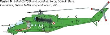 Italeri 1432 Mil Mi-24 / Mil Mi-35, 1:72 Scale, Plastic Model Kit/Model Assembly