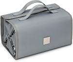 ROYALFAIR Sac de toilette suspendu avec crochet durable Roll-Up Make Up Organisateur et sac de voyage - 4 Costume de sac cosmétique amovible pour hommes ou femmes (Grey)