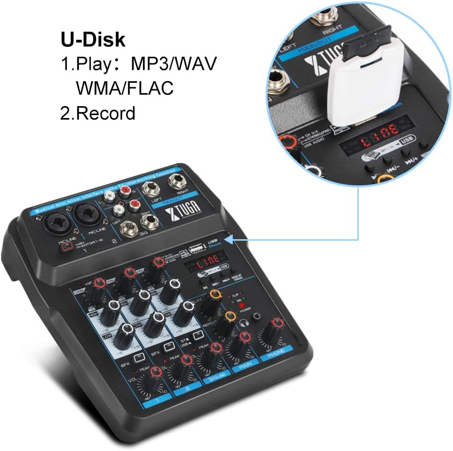 XTUGA AM6 Mixer U-Disk Functionality