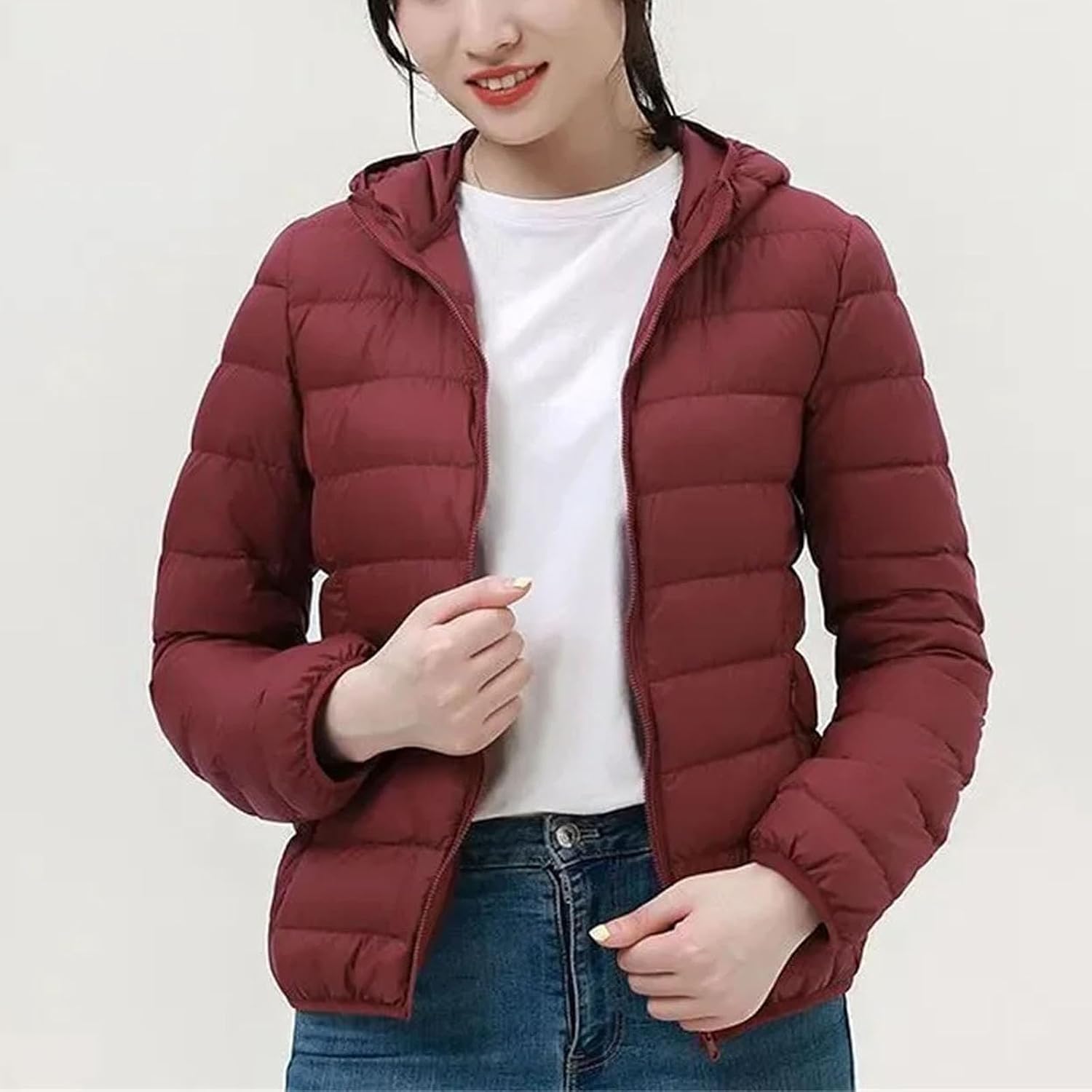 Down Jacket for Women Parkas Short Warm Cotton Padded Hooded Thin Large Size