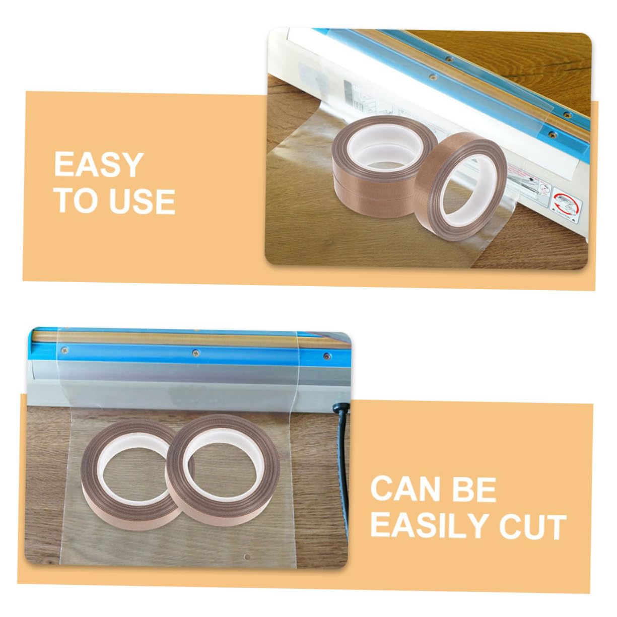 1roll High-Temperature Resistant Tape Sealer Tape PTFE for Heat Press Wide Insulation