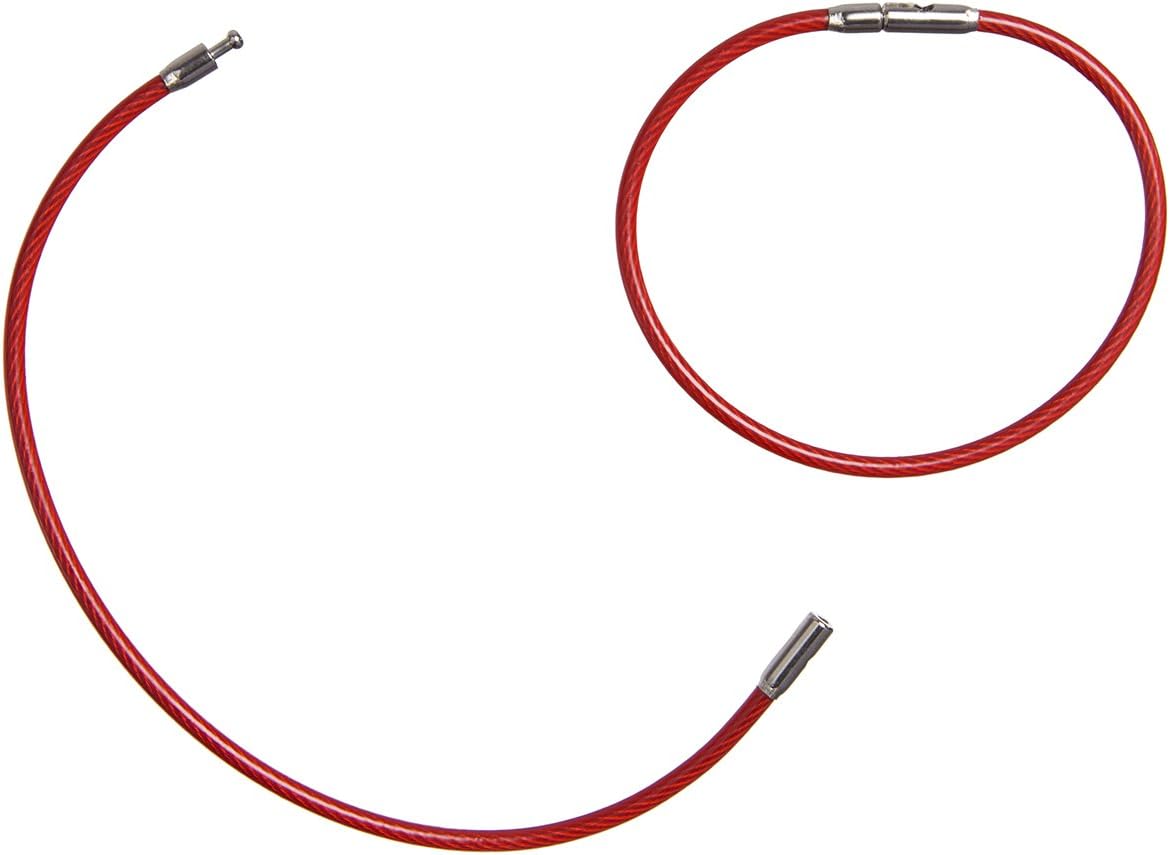 Aeroflex - 7" Inch Red Steel Key Rings/Checklist Rings - 25 Pack