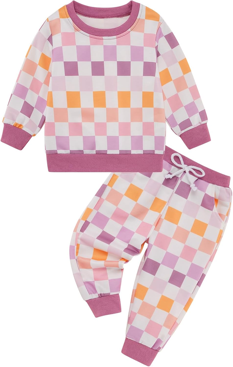 URMAGIC Toddler Baby Girl Clothes Fall Outfits Long Sleeve Sweatshirt Tops Pants Set for Girls 6 9 12 18 24 Months 2T 3T 4T