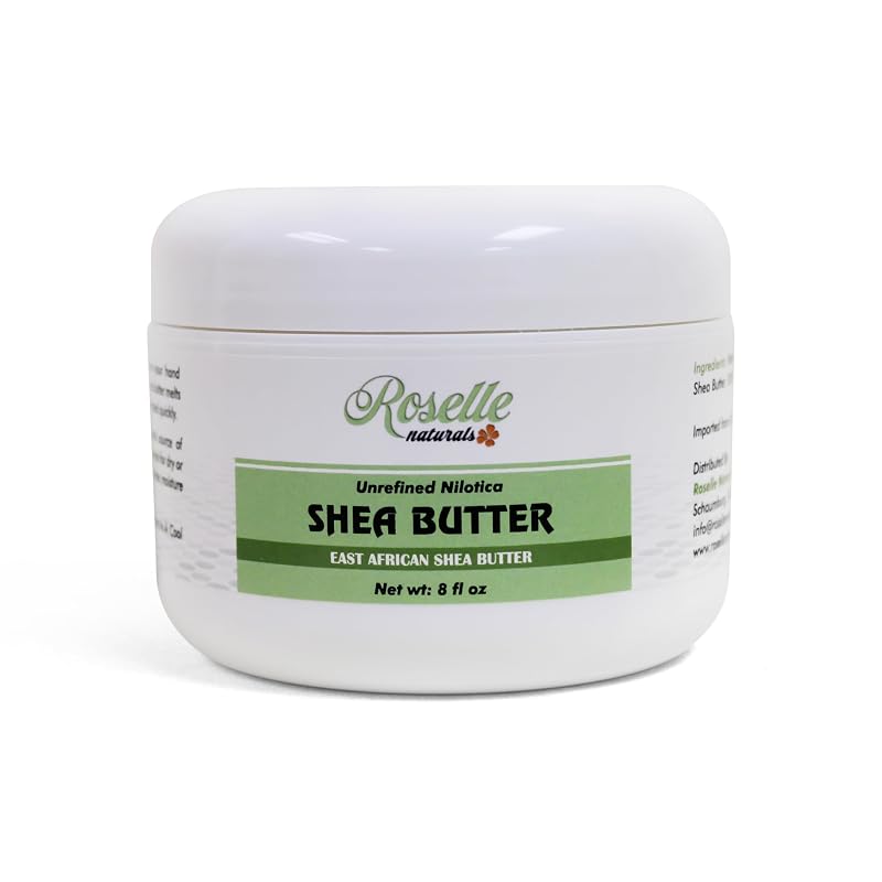 Manteiga de Karité Nilotica Roselle Naturals da África Oriental, Crua, Orgânica, Não Refinada, 300 g