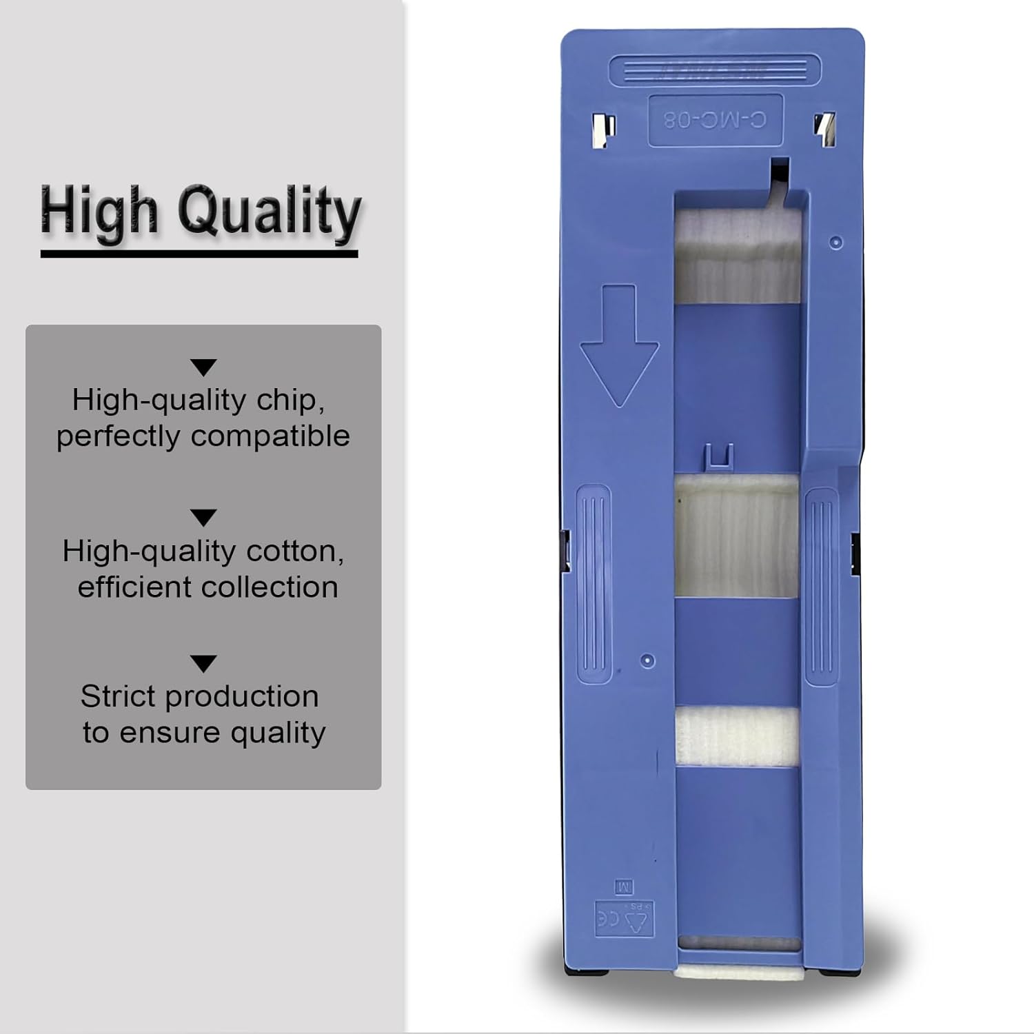 MC-08 Maintenance Cartridge 1-Pack Compatible for MC08 Waste Ink Tank for Imageprograf iPF8000 iPF8100 iPF8300S iPF8400 iPF9000 iPF9100 iPF9400 Printers, MC-08 Maintenance Collection Cartridge