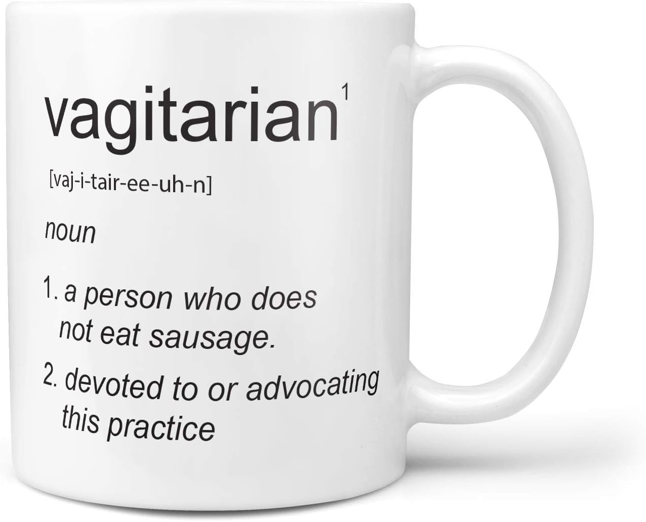 Vagitarian Mug - Funny LBGT Mugs Lesbian Present Girlfriend Gay Presents Hilarious Gifts Anniversary Valentine's Birthday