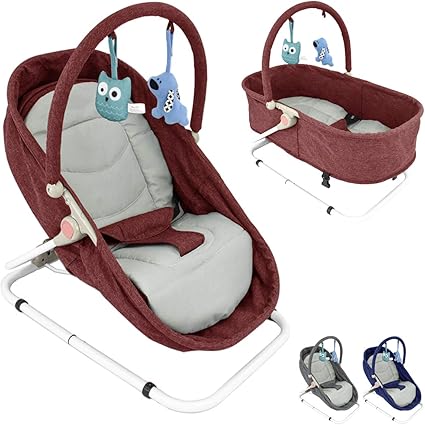 Transat Pour Bebe Convertible En Berceau 2 En 1 Rouge Amazon Fr Bebe Et Puericulture