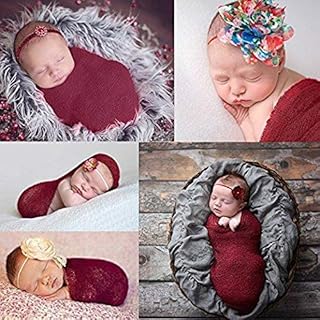 Newborn Baby Photography Stretch Wrap Props (Wine Red)