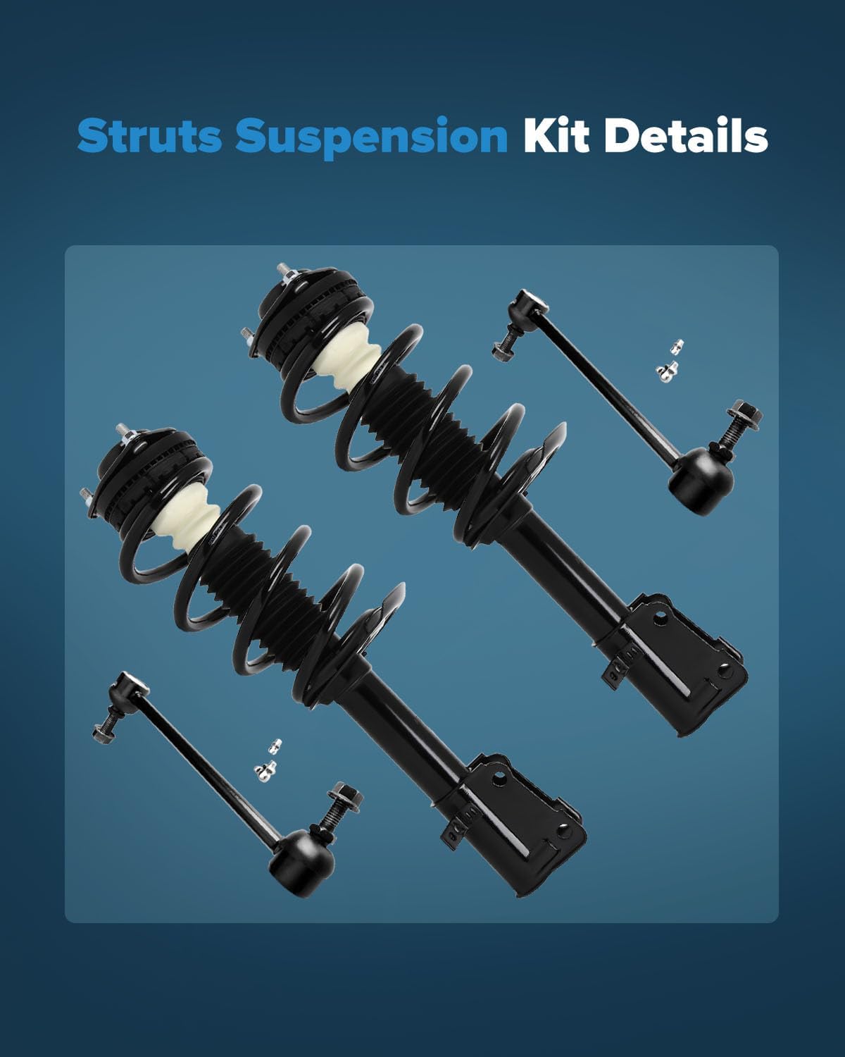 Front suspension for Dodge Journey Front Strut Spring Assembly Sway Bar Links 4 pck, shocks and struts for 2009-2016 for Dodge Journey Struts 172509 172510 K750382
