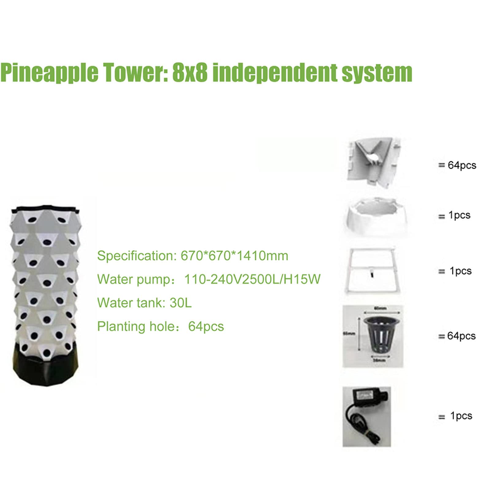 Kit de système hydroponique, installation complète de jardinage d'intérieur pour herbes, fruits et légumes