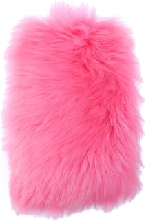 Cabilock almohadilla de lana cojín de invierno del coche accesorios de invierno para el coche cojín del reposabrazos central Cojín de reposabrazos central automático rosa