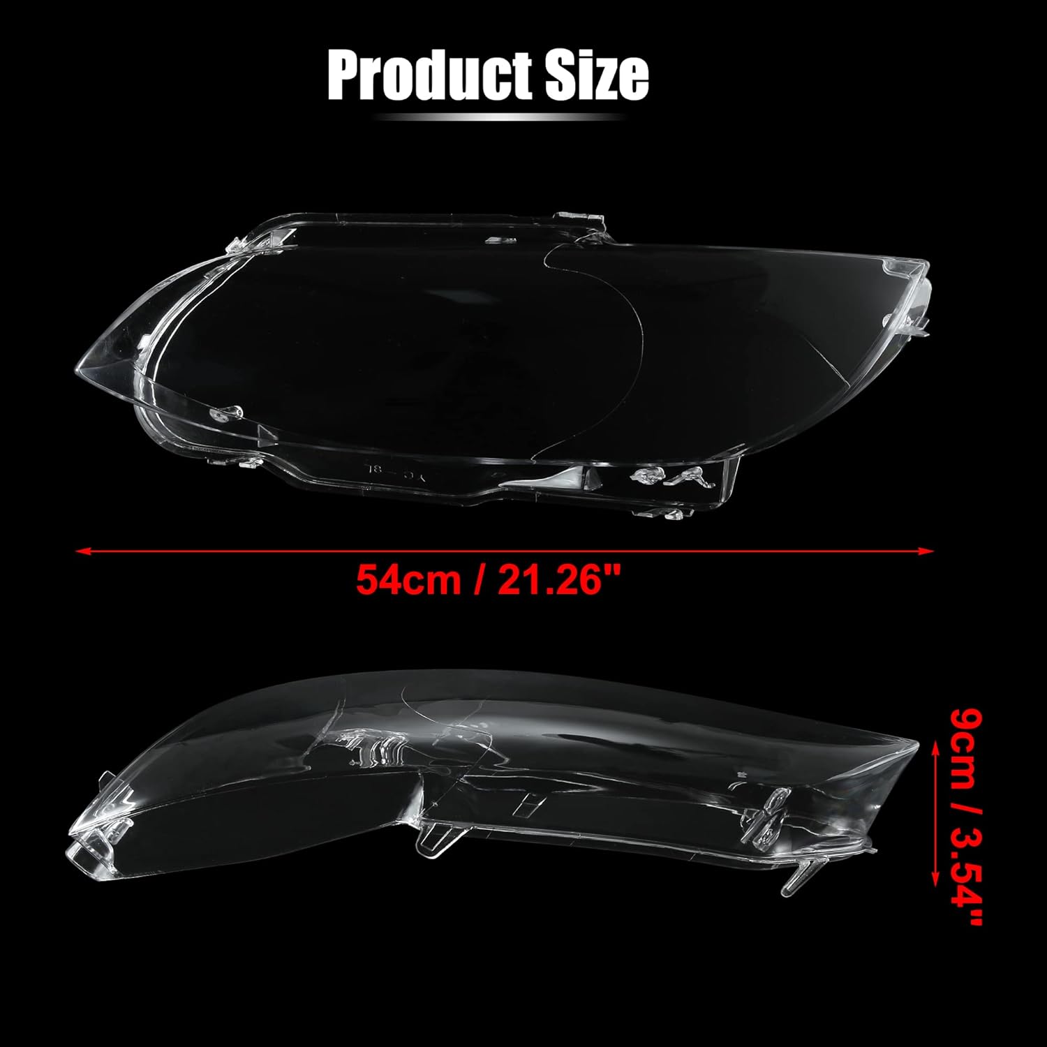 X AUTOHAUX Car Front Headlight Headlamp Lens Clear Lens Cover Cap PC Shell for BMW M3 2008-2013 NO.63117182517/63117182518 Headlamp Housing Left Right 1 Pair