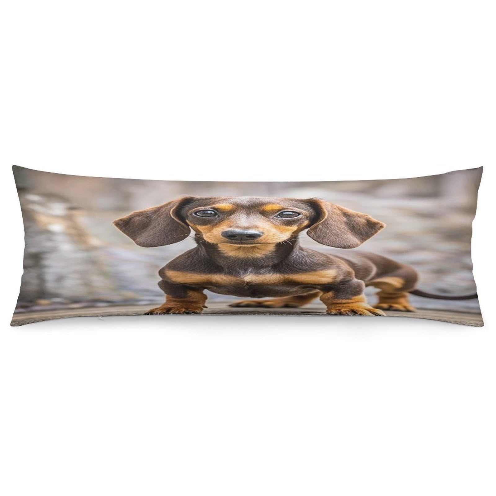 Pad Dachshund Pillowcase Decorative Long Body Pillow Case Soft Breathable Body Pillow Cover Modern Large Pillowcase Cute Body Pillow Pillowcases for Bedroom Couch 18.9 X 53 Inch