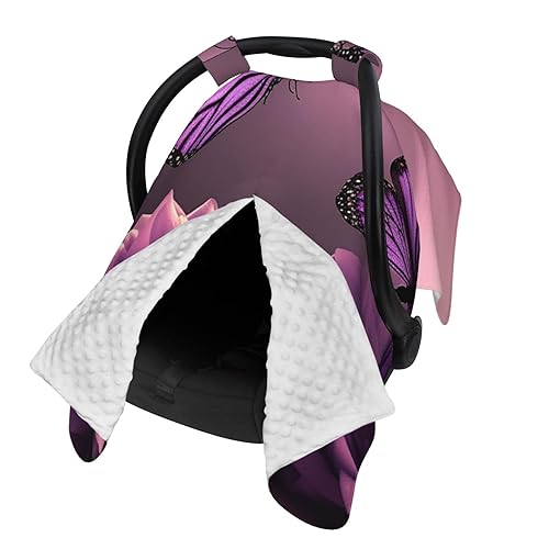 Miniatura 2 de Baby Car Seat Canopy Cover for Mom, Soft Breathable Nursing Breastfeeding Covers Multi Use Stroller Sun Shade Newborn Shower Gift3D Flowers