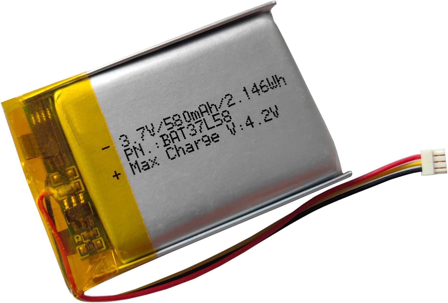 580mAh 3.7v Rechargeable Lipo Battery Replacement for Jabra Evolve 75, Evolve2 65 Heaset Battery Replacement AHB572535PST Battery Upgarde