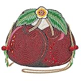 Mary Frances Wild Cherry Crossbody Clutch