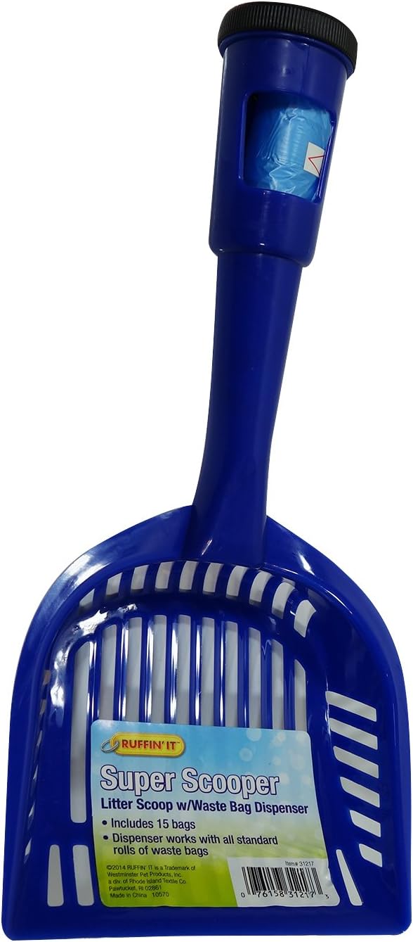 Ruffin It Super Scooper Litter Scoop with Waste Bag