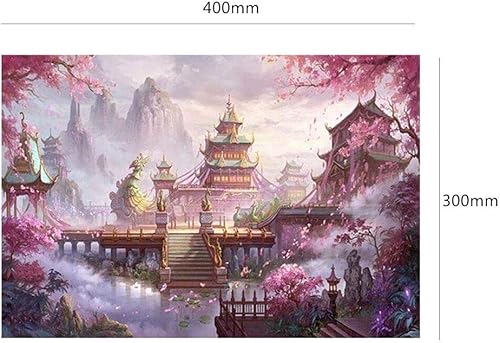 Miniatura 9 de VKTECH - Kit de pintura de diamante 5D para palacio chino, bordado de diamantes de imitación de cristal, punto de cruz, costura, manualidades,