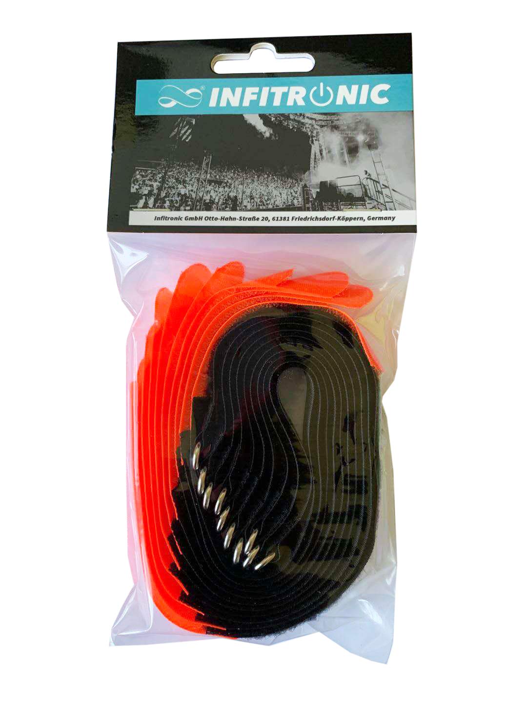 Infitronic INPKB2030ROT INPKB2030ROT-10 x Cable Ties with Metal Eyelet Velcro/Fleece on Different Sides (20 x 300 mm Red) - Image 4