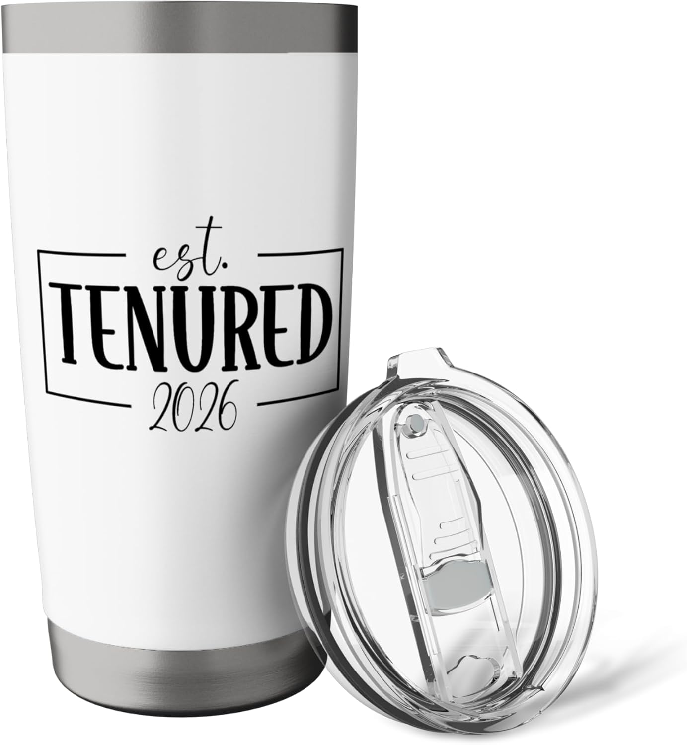 Tenured 2026 Congrats On Tenure Teachers Professor Promotion Stainless Steel Insulated Tumbler - Image 5