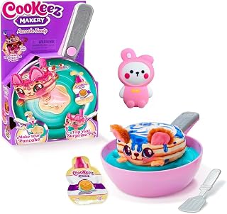 Cookeez Makery Pancake Treatz Interactive DIY Scented Plush Baking Toy for Kids Playset with Increditoyz Squishy Friendz Bundled Set