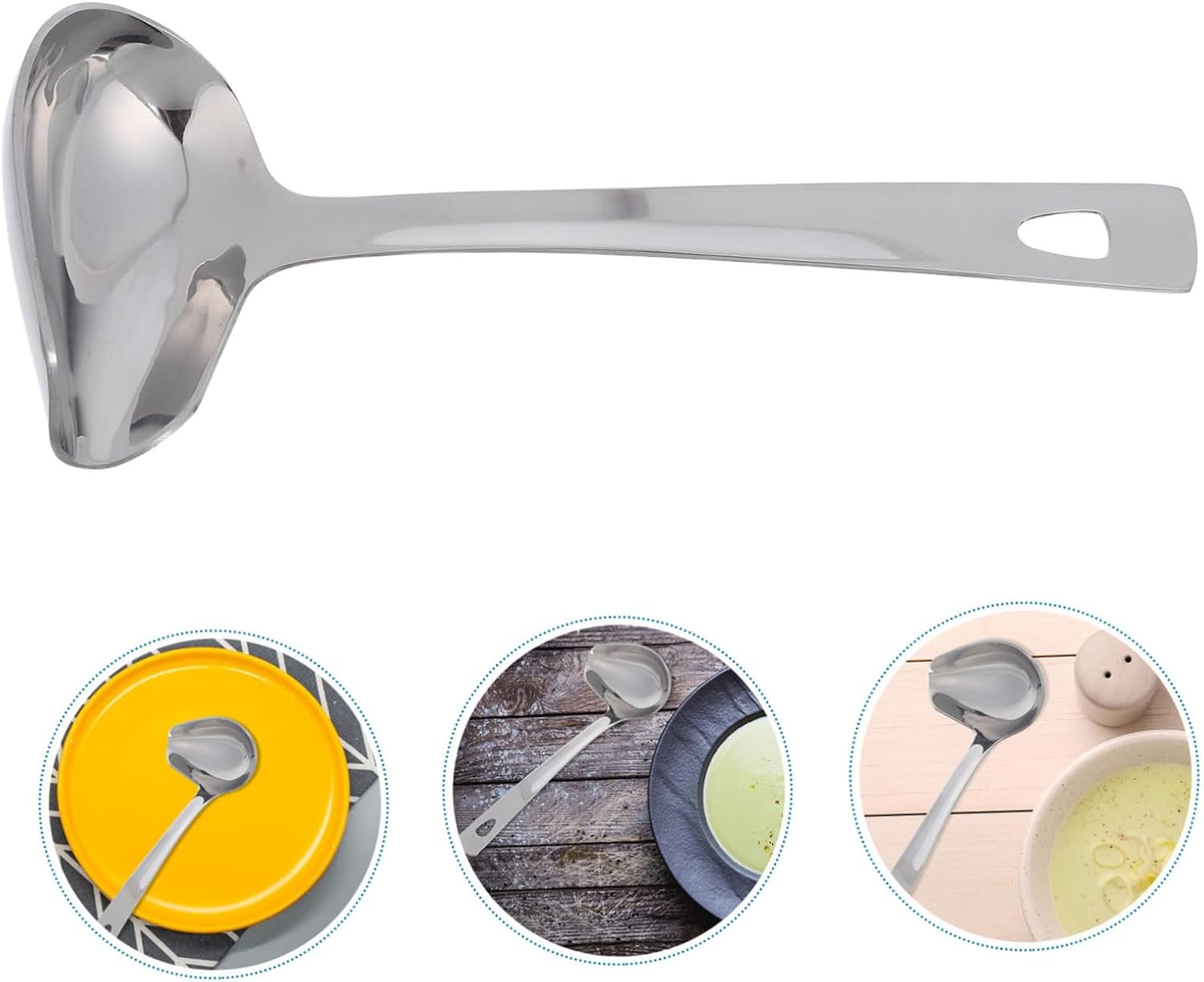 Stainless Steel Duckbill Gravy Ladle with Pouring Spout