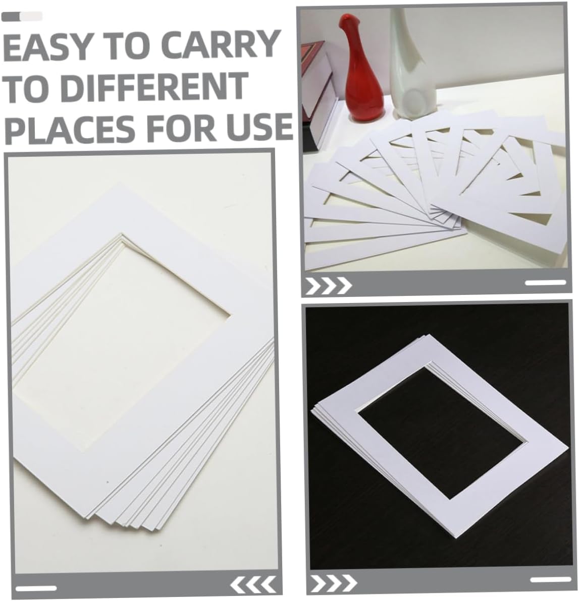 15pcs Photo Mats for Framing Pre-cut Picture Mats for Artwork and Oil Paintings Matting Boards for Home and Photo Display