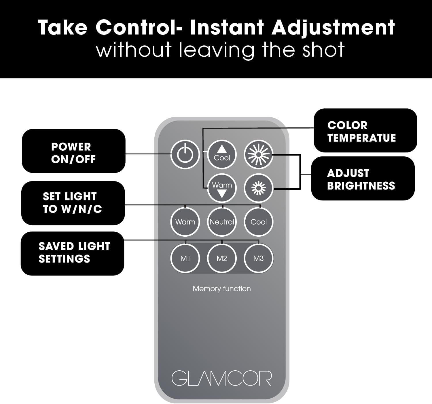 GLAMCOR Sunrise ECO Plus Pro Kit - Portable & Foldable LED Ring Light: Selfie Light & Content Creator Kit | HD Adjustable Color Temperature, Flicker-Free, with Phone Holder & Remote (Grey) - Image 3