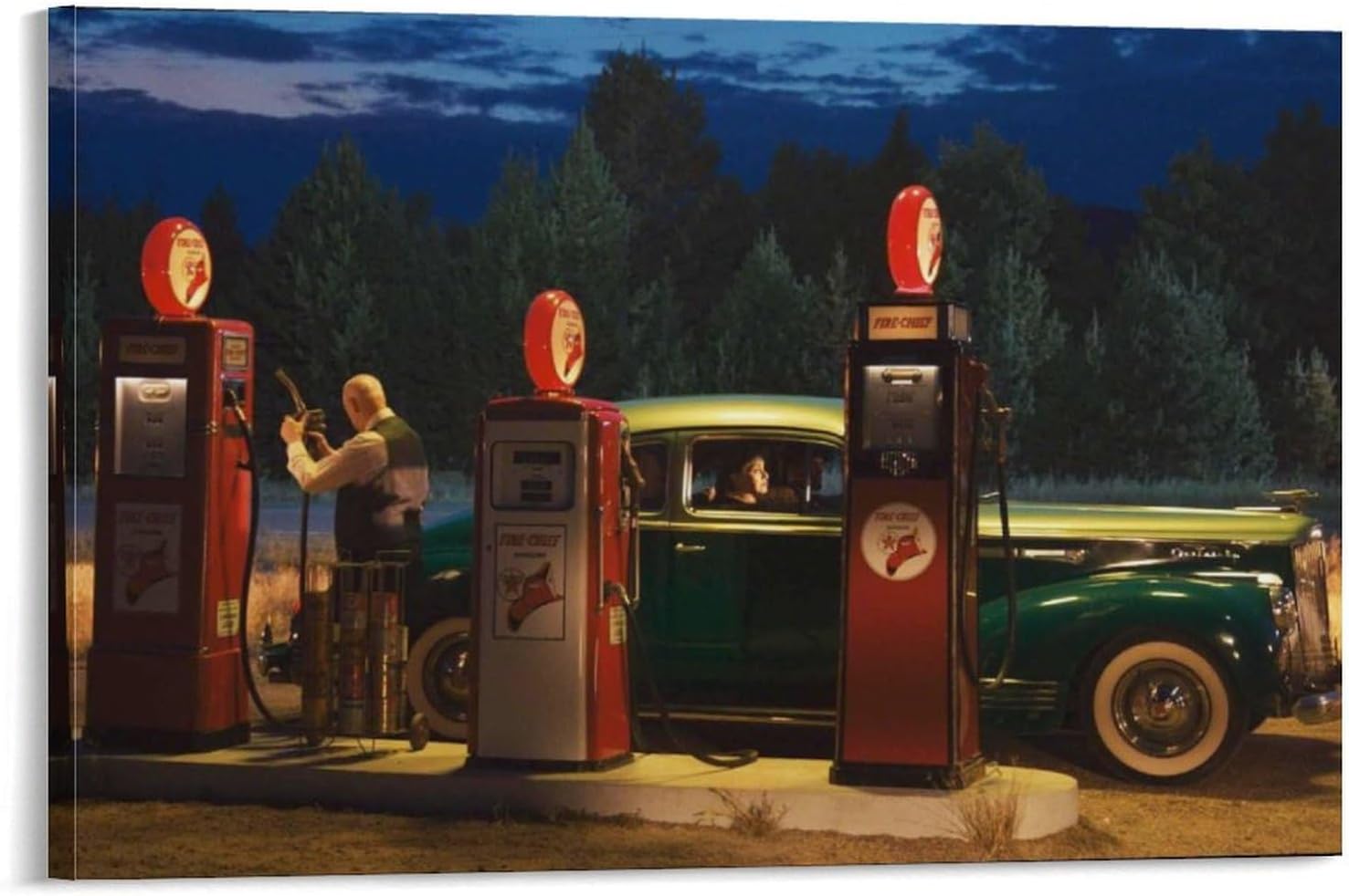 Edward Hopper - Gas Station Prints Wall Art Poster Art Poster Canvas Painting Decor Wall Print Photo Gifts Home Modern Decorative Posters Picture Frame 12x18inch(30x45cm)
