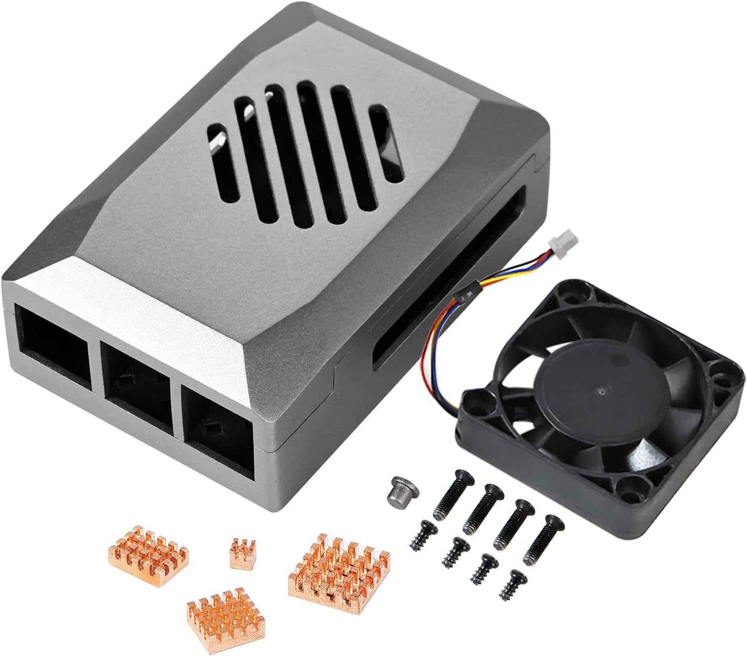 Yahboom Case for Raspberry Pi 5 with PWM Fan Pi 5 Cooling Fan Heat Sink Simple Removable Top Cover Compatible with Official Active Cooler