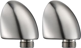 Tearel Wall Elbow 50560-SS for Delta Hand Shower Brilliance Stainless 2-Pack, 1/2 Inch Threaded Male Outlet Fits Most Handheld Shower, Clean Look Wall Mounted Connection with No Exposed Pipe