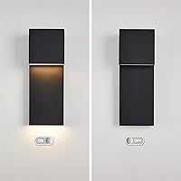 Vista 7 de Modern LED Outdoor Wall Sconce 17W Integrated LED Outdoor Wall Mount,Anti Rust Textured Black Suit for Wet Locations and All Rooms,Easily Installed