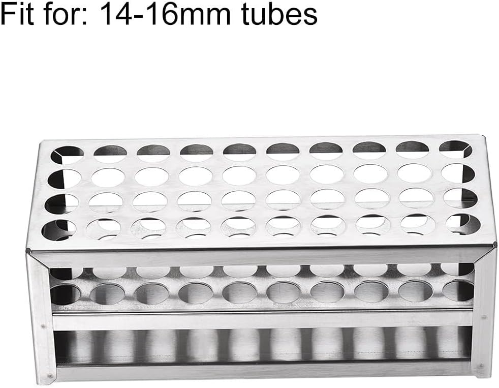 304ステンレススチール製試験管ホルダーラボスタンドラック40穴3層14-16mmチューブ用 【プリズム】 科学 実験