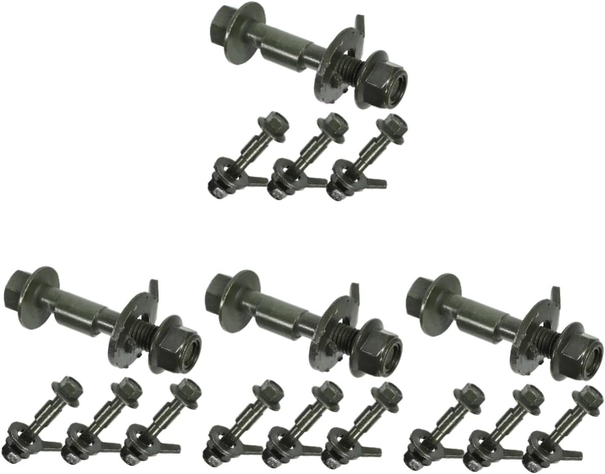 Mobestech 16pcs Adjustable Wheel Alignment Cam Bolt Kit Screws for Precise Vehicle Alignment for Mechanics and Professional Installations