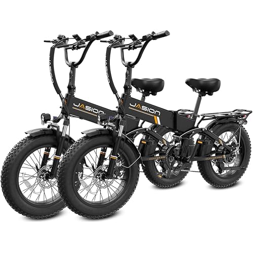 Jasion Hunter Pro Electric Bike for Adults, 720WH Removable Battery, Max 30+MPH, Peak 1800W Motor, 20''×4.0 Fat Tire, App Control & Full Suspension E-Bike, Hydraulic Brakes Folding Bicycle, 2PCS Ebike